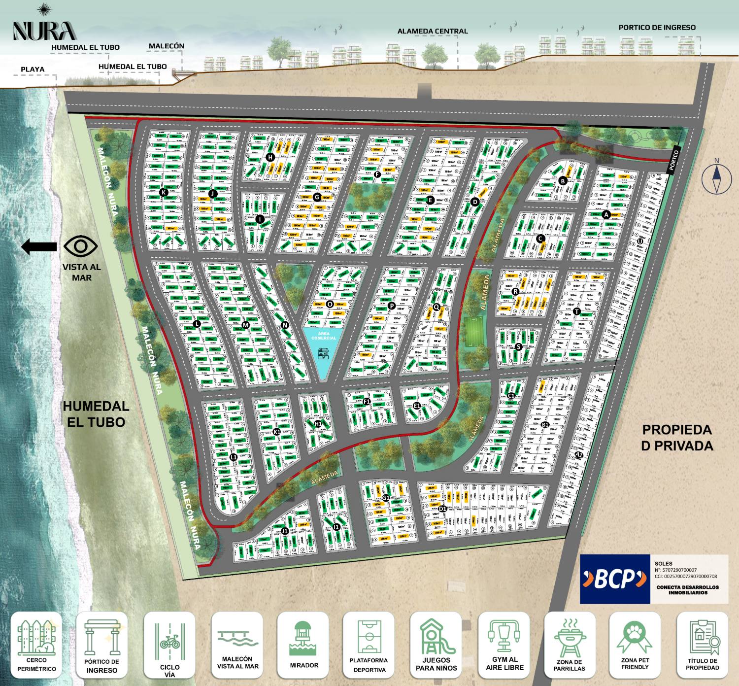 Plano de lotización de NURA